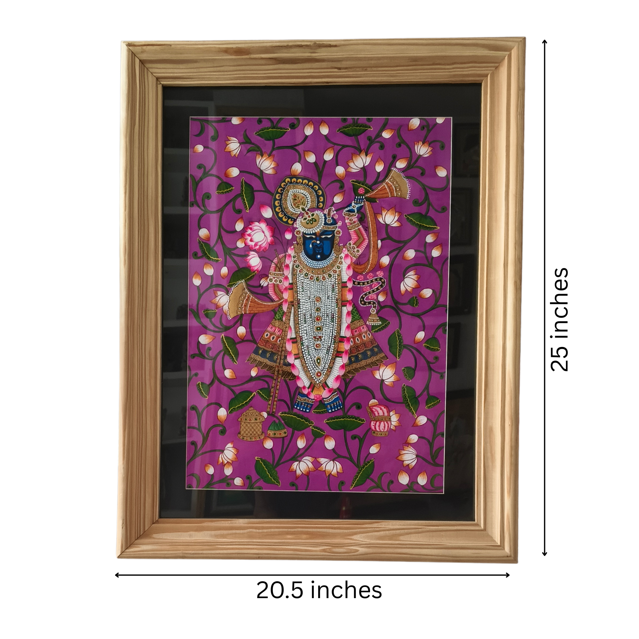 Lord Jagannath in a Lotus Grove Painting