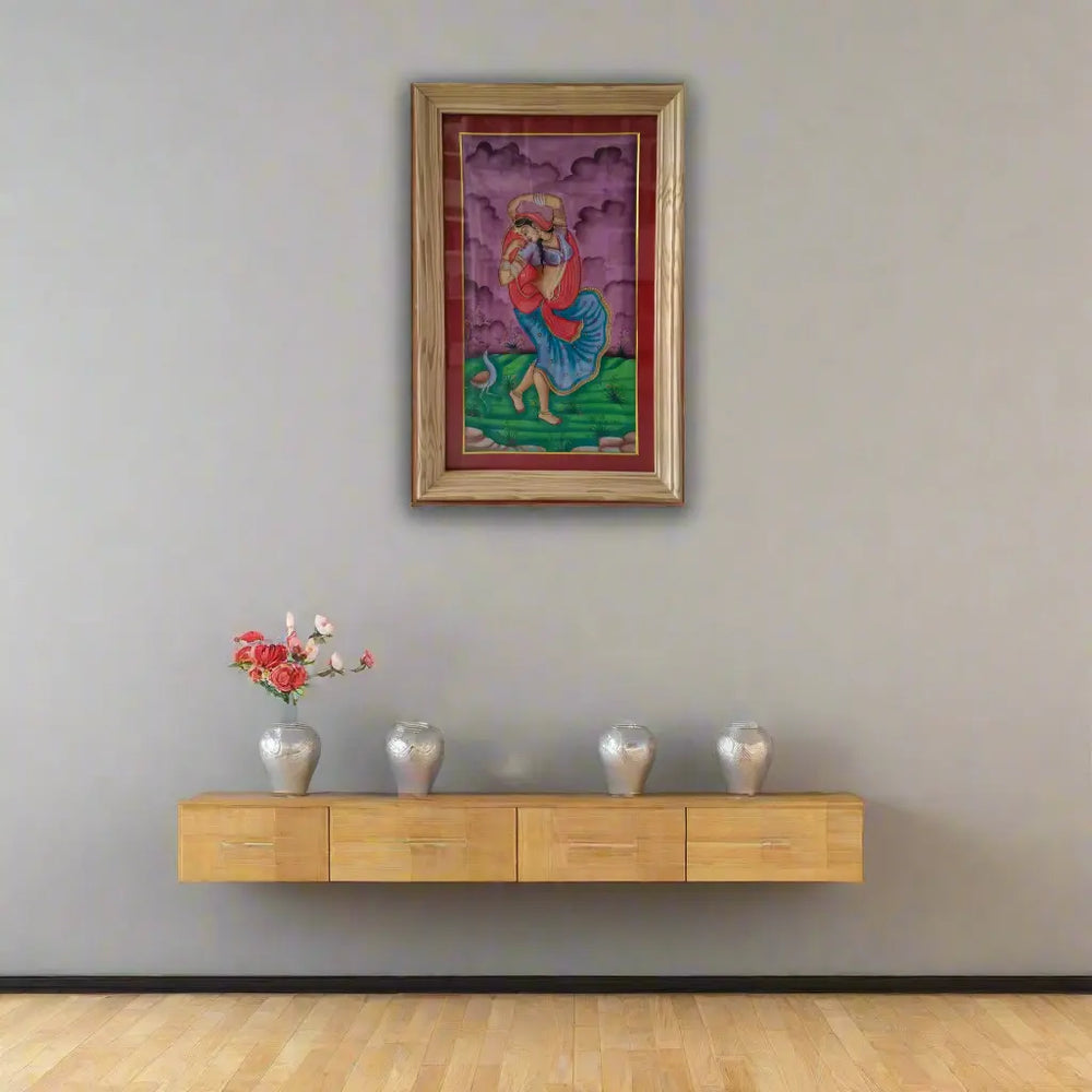 Dancing Gopika Miniature Painting   Paintings