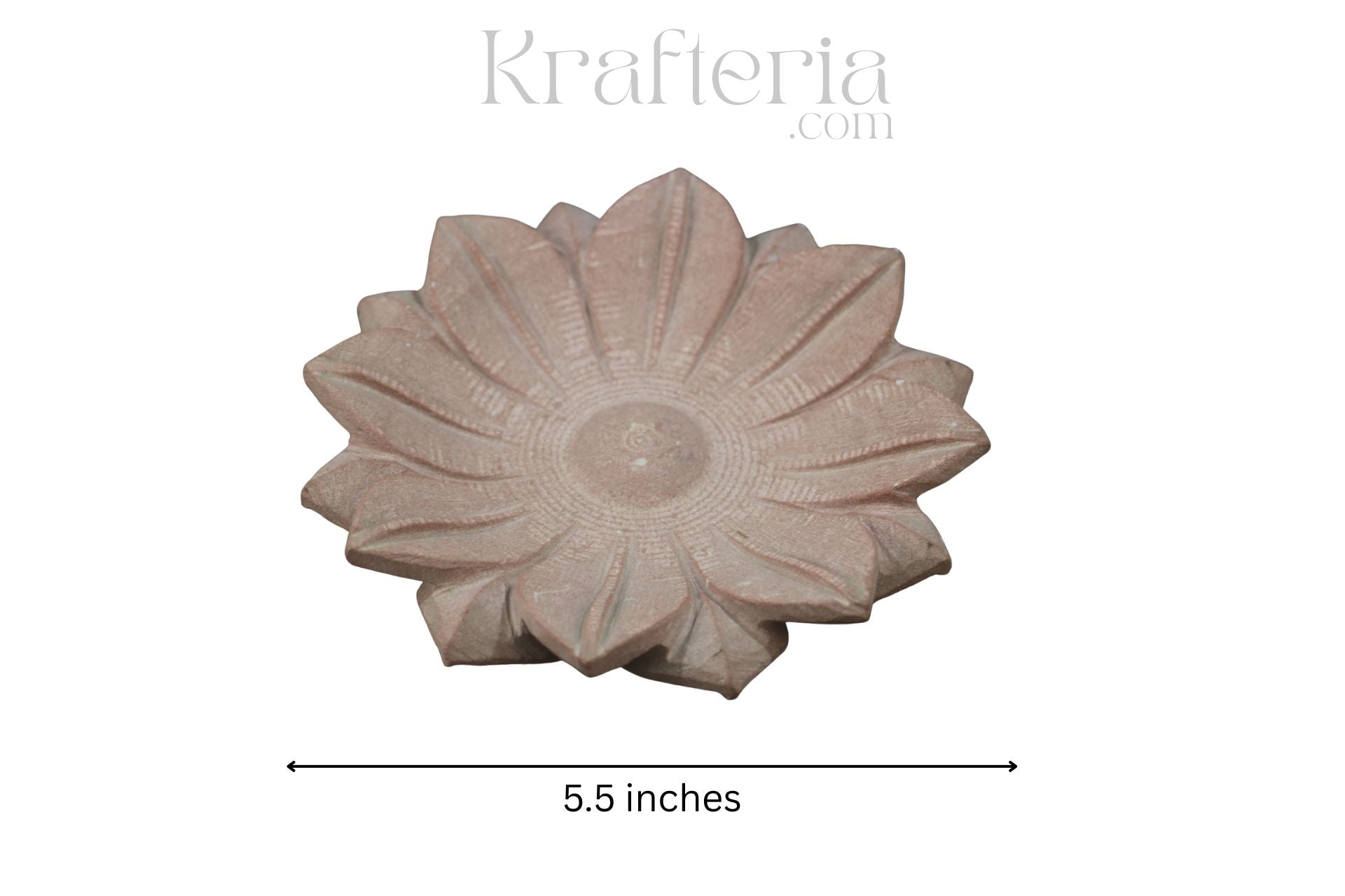 Decorative Sand stone Lotus Urli with Red Stone Detailing