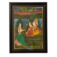 Pahari Miniature - A Moment of Bliss Miniature Painting