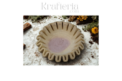 Elegant Marble Ruffle Edge Decorative Bowl