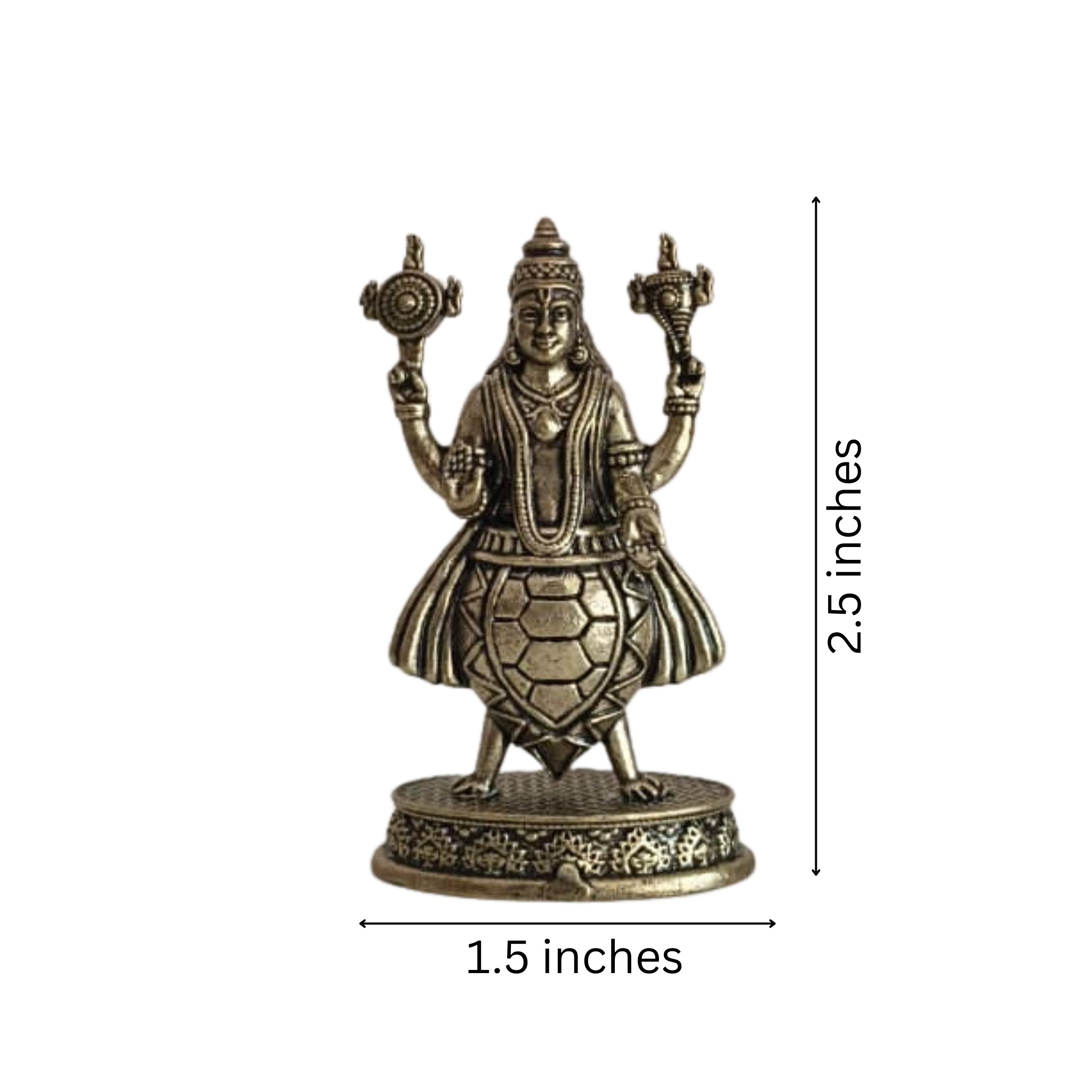 Handcrafted Brass Kurma Avatar Idol – Vishnu Tortoise Form Statue for Puja & Home Decor