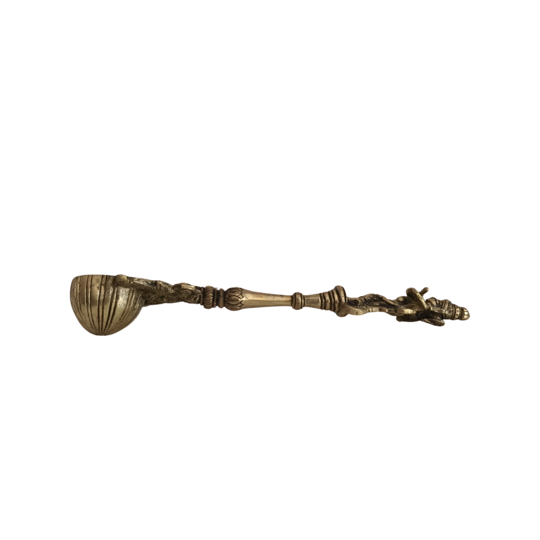 Brass Aarti Spoon Diya Lamp with Long Handle | Traditional Pooja Accessory