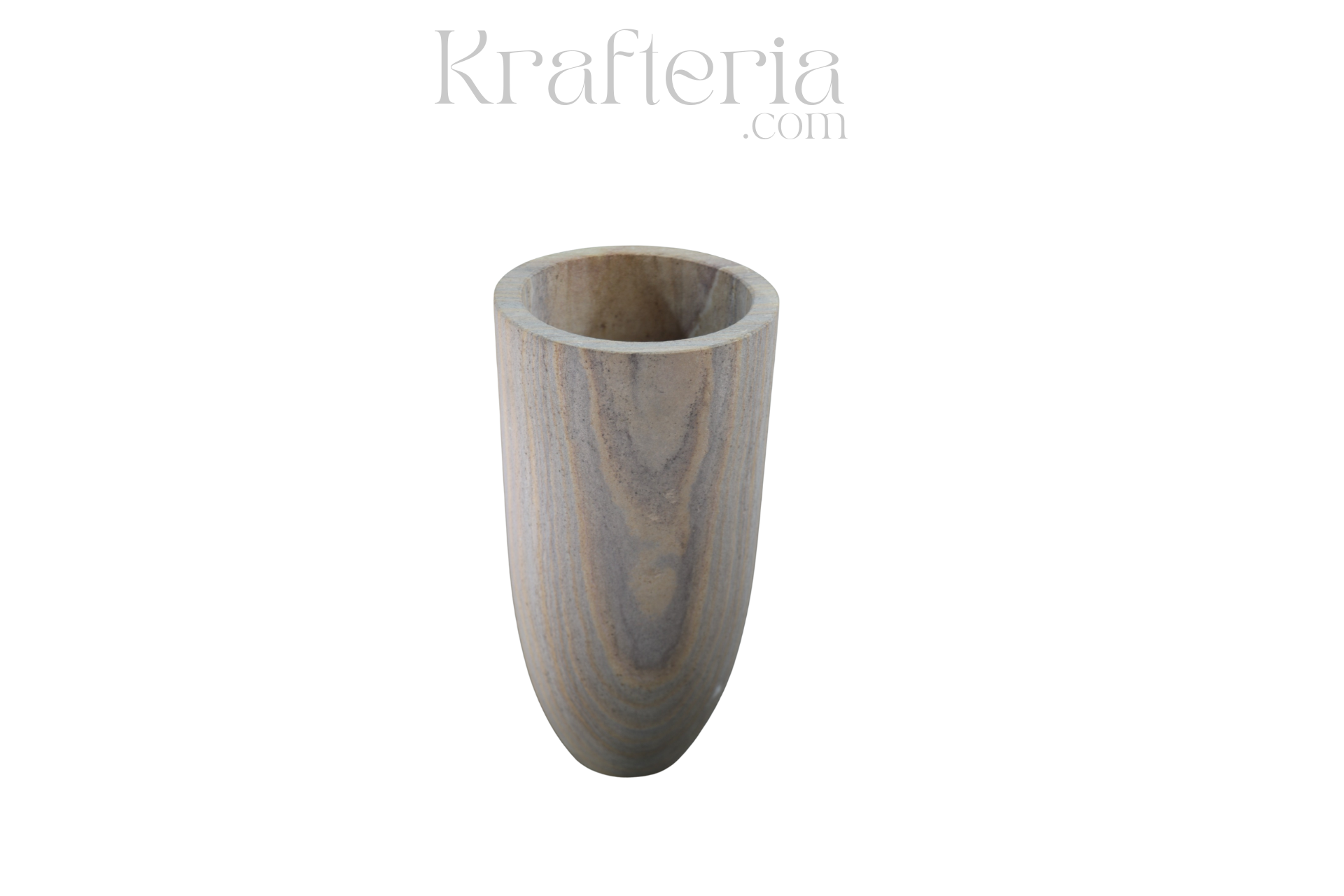 Polished Pink Marble Vase for Fresh or Dried Flowers Single