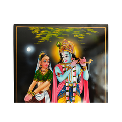 Radha Krishna moonlight painting