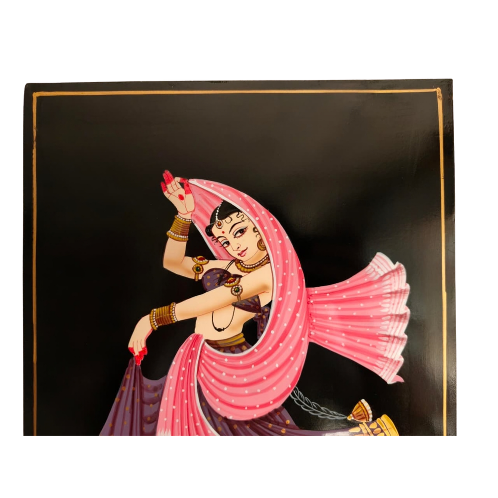 Handcrafted Telangana Nirmal dancer wall art