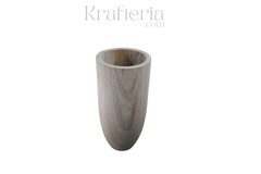 Polished Pink Marble Vase for Fresh or Dried Flowers Single