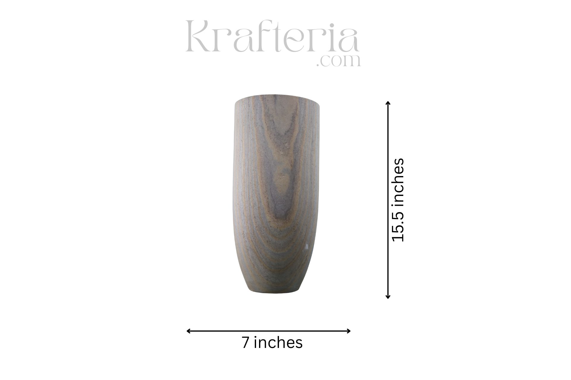 Polished Pink Marble Vase for Fresh or Dried Flowers Single