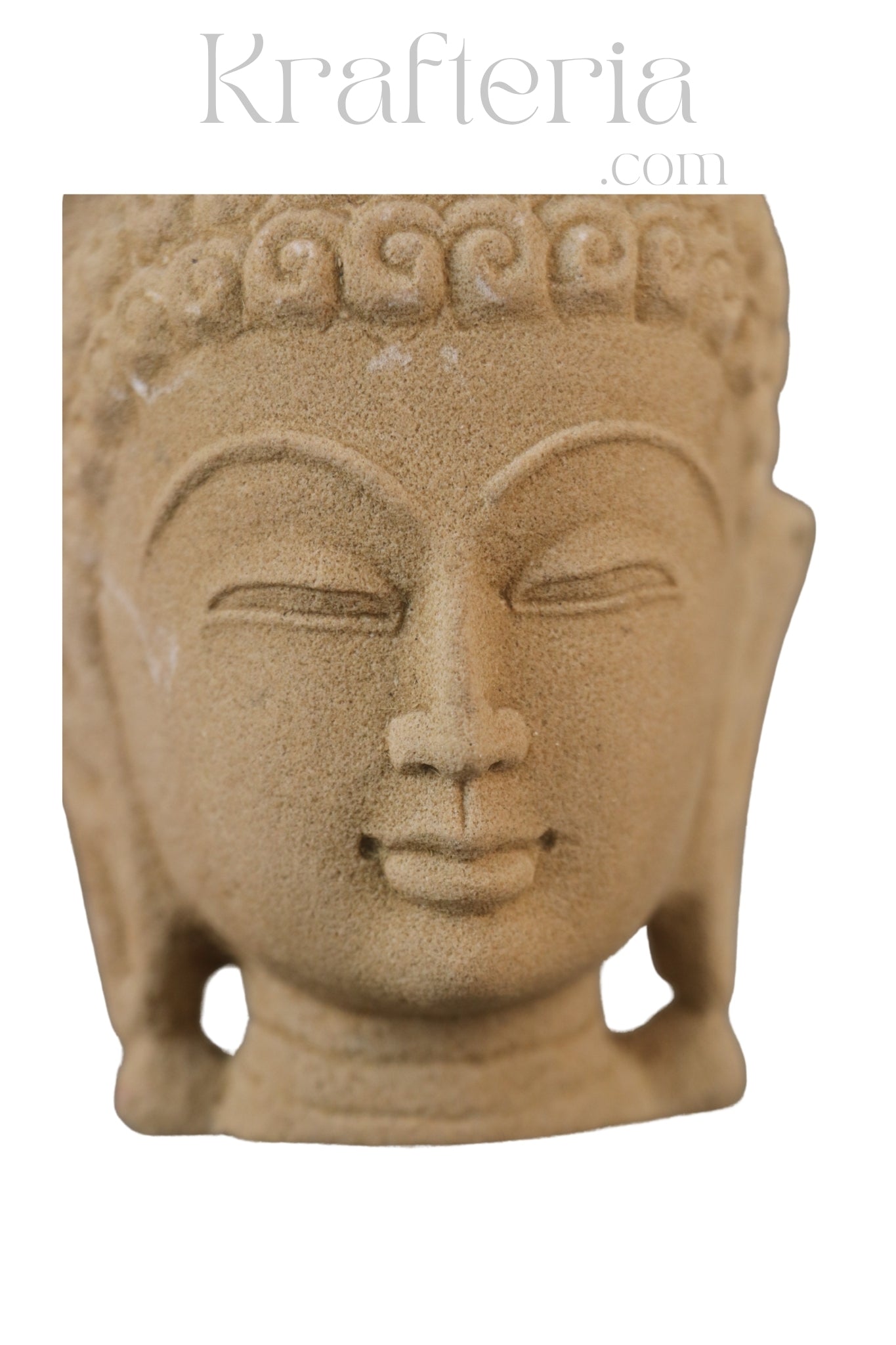 Serene Contemplation - A Sandstone Buddha Head