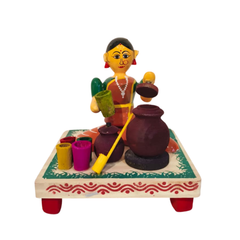 Village Water Vendor – Etikoppaka Wooden Craft