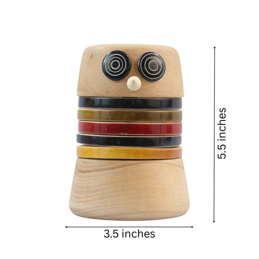 Hand Painted Owl Tea Coaster – Unique Artistic Design   Wooden Lacquerware&toys