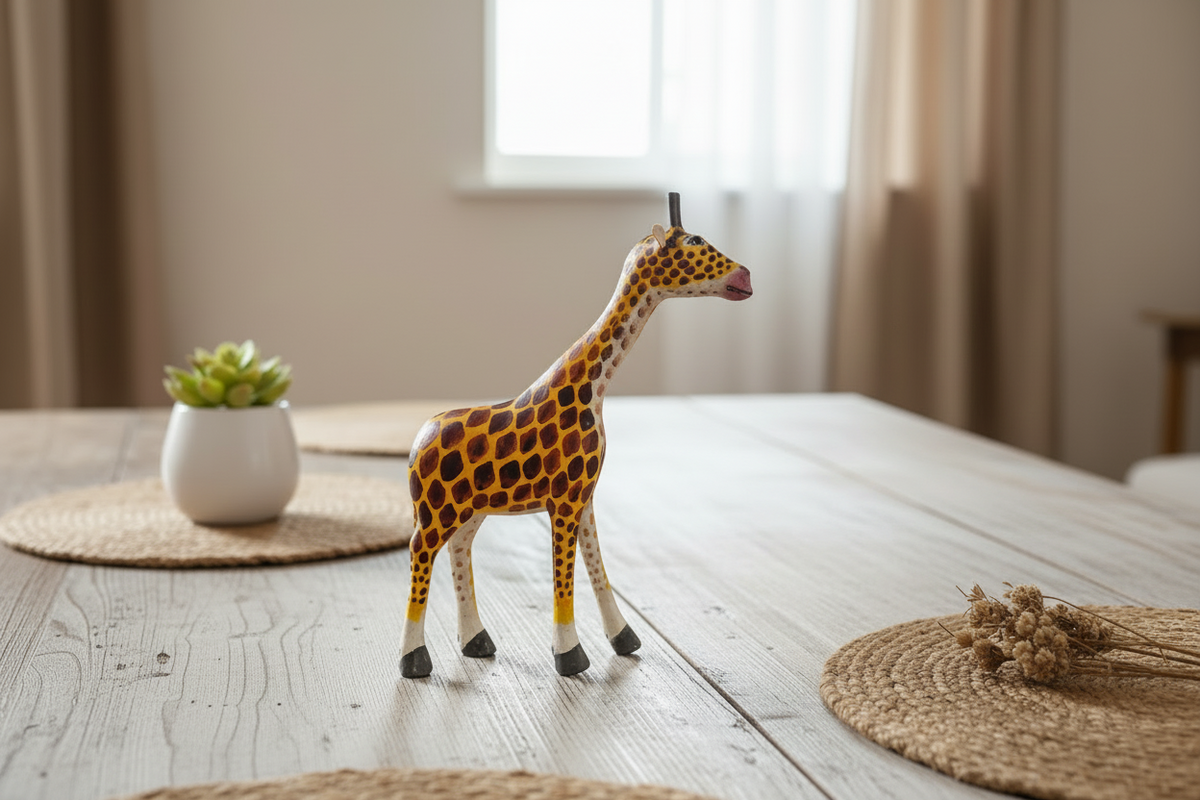 Handcrafted Nirmal Giraffe Toy – Wooden Showpiece   Wooden Toy