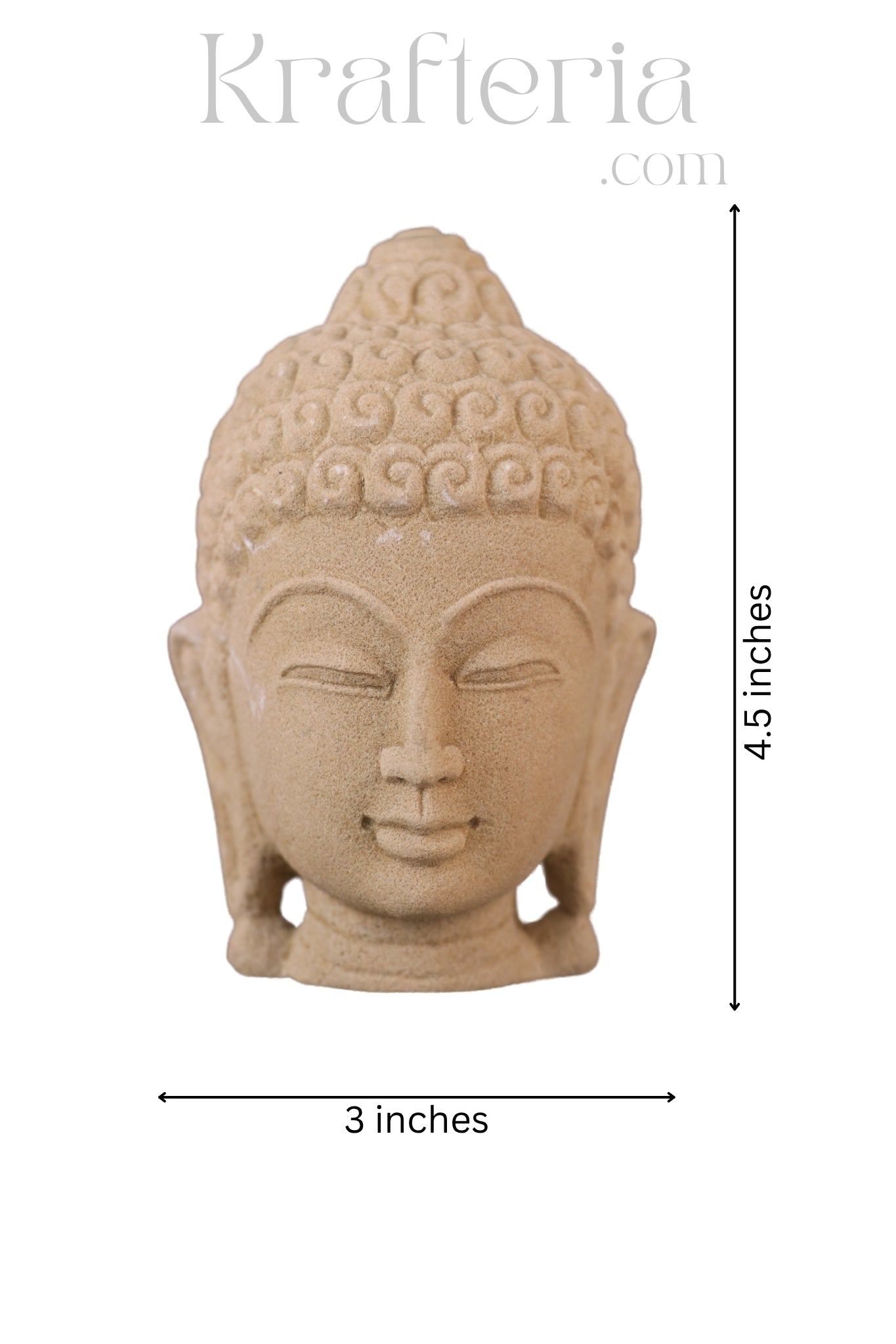 Serene Contemplation - A Sandstone Buddha Head