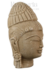 Sandstone Goddes Head Sculpture
