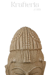 Sandstone Goddes Head Sculpture