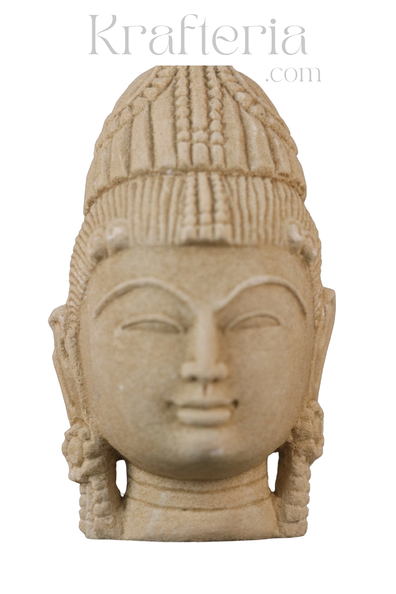 Sandstone Goddes Head Sculpture