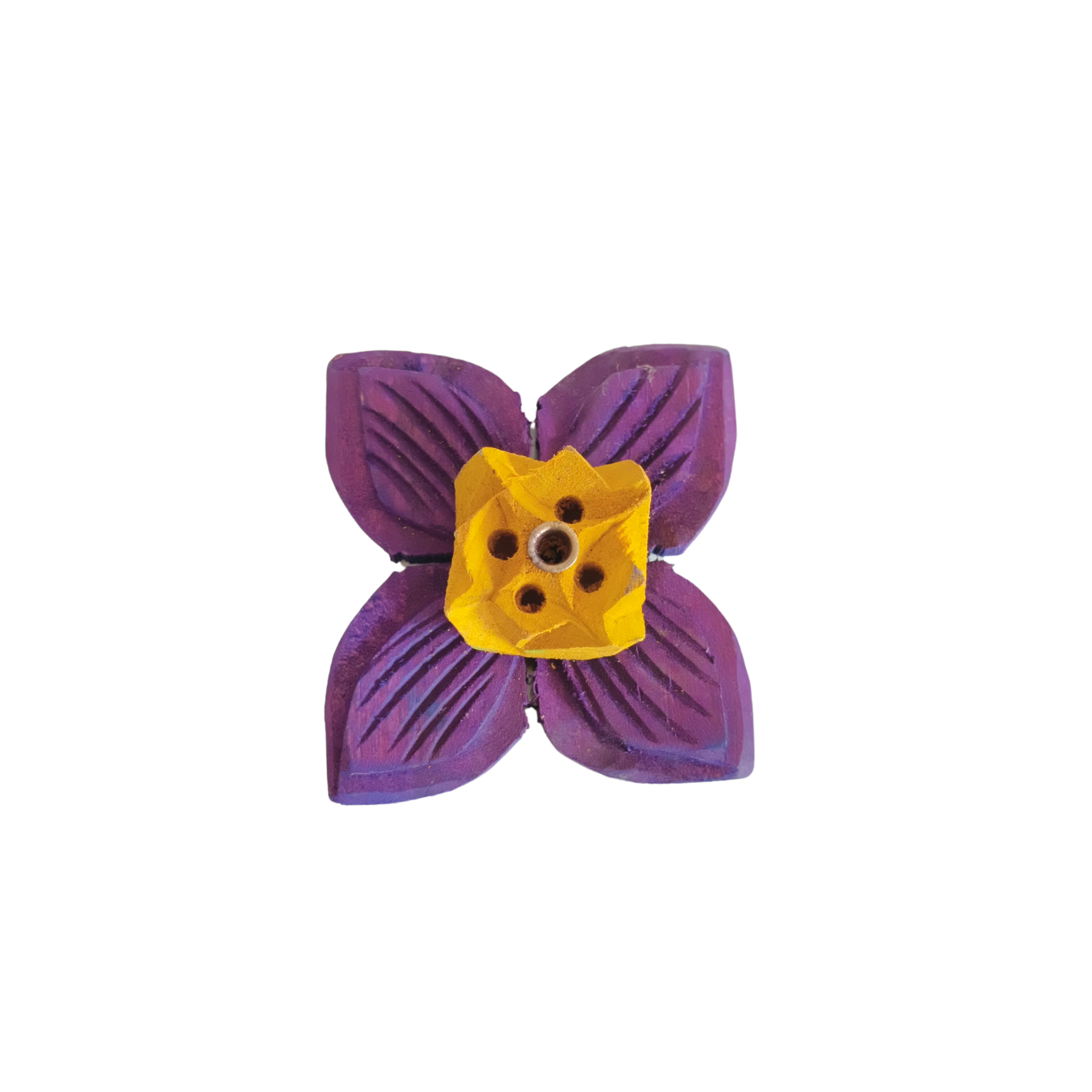 Hand-Painted Wooden Flower Agarbatti Stand – Elegant Incense Holder