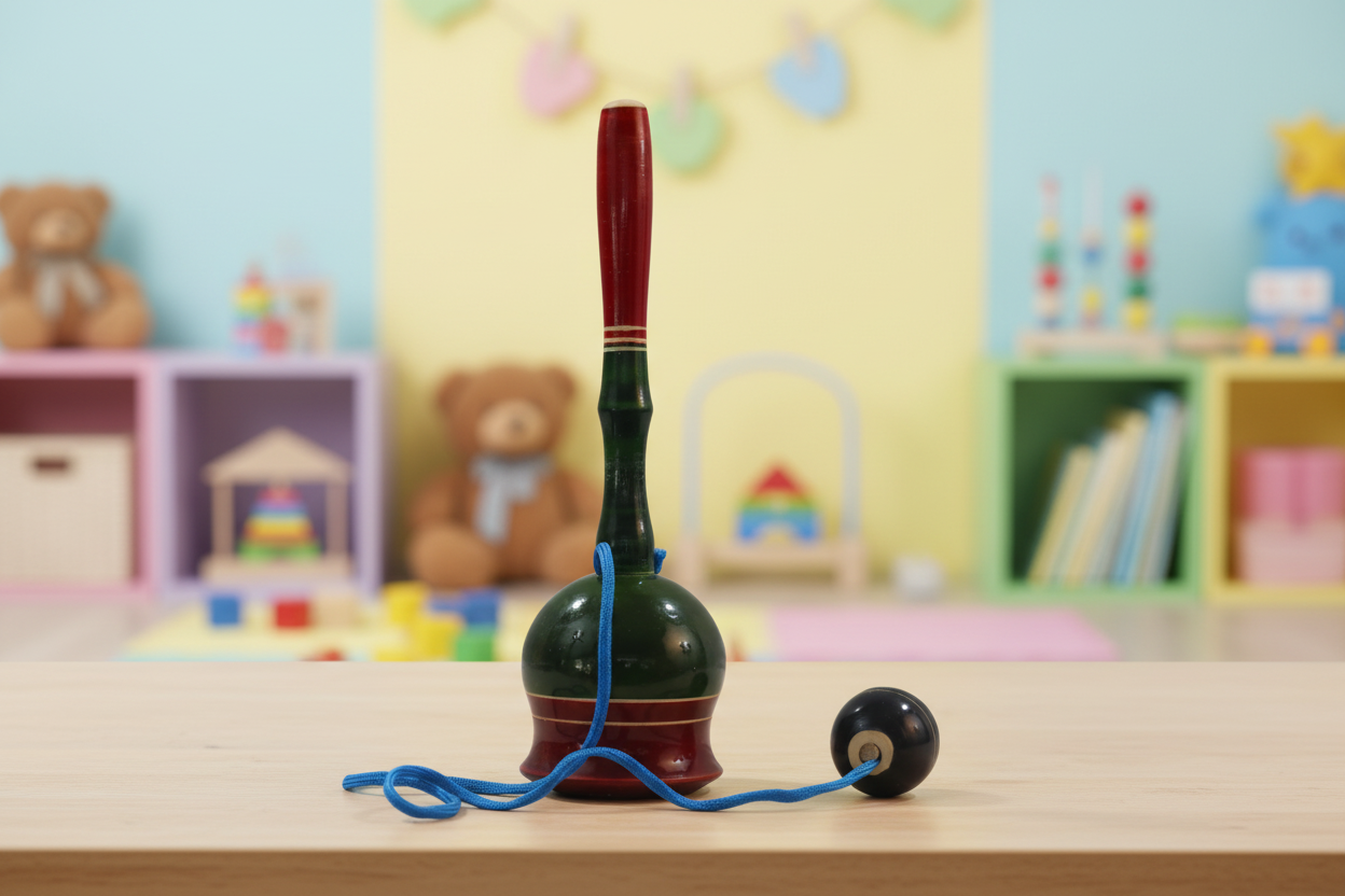 Educational Channapatna wooden eye hand coordination toy