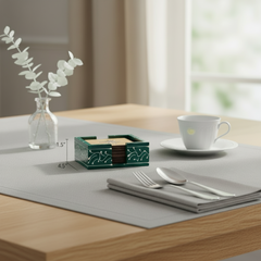 Hand-Painted Wooden Tea Coasters | Set of Decorative Drink Mats