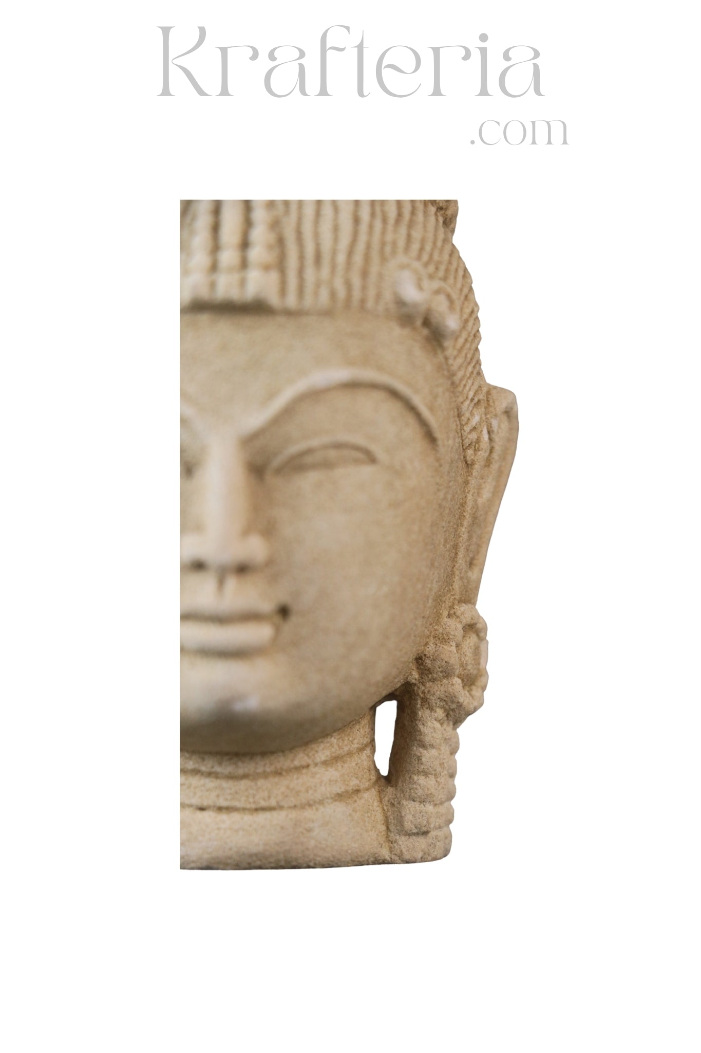 Sandstone Goddes Head Sculpture