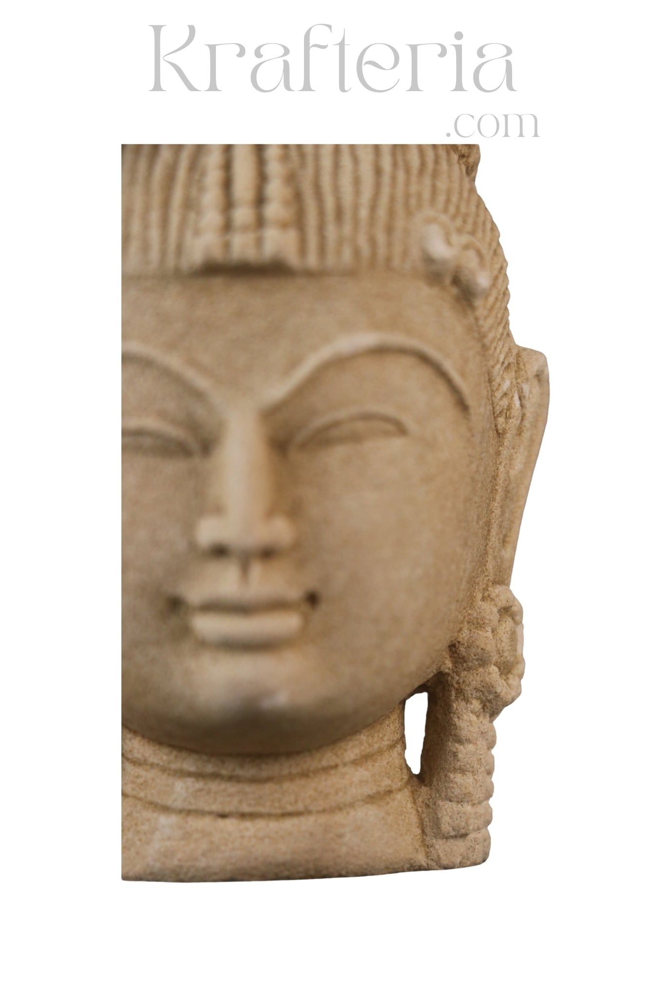 Sandstone Goddes Head Sculpture