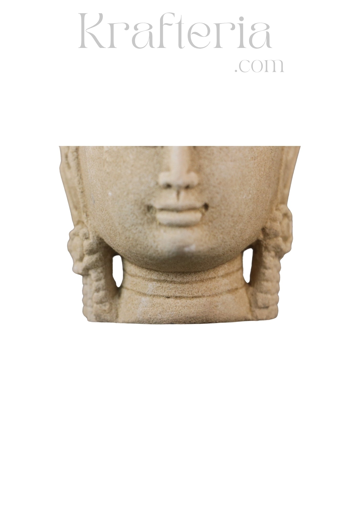 Sandstone Goddes Head Sculpture