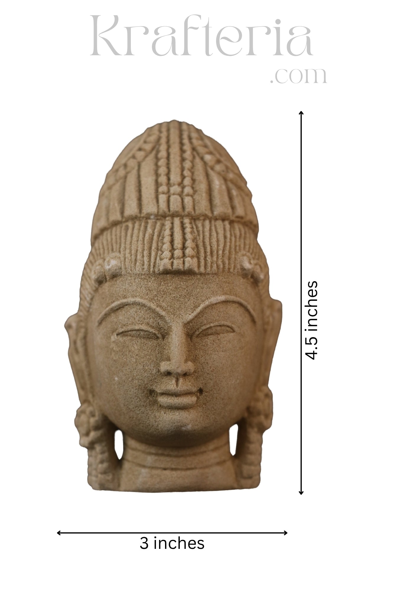 Sandstone Goddes Head Sculpture