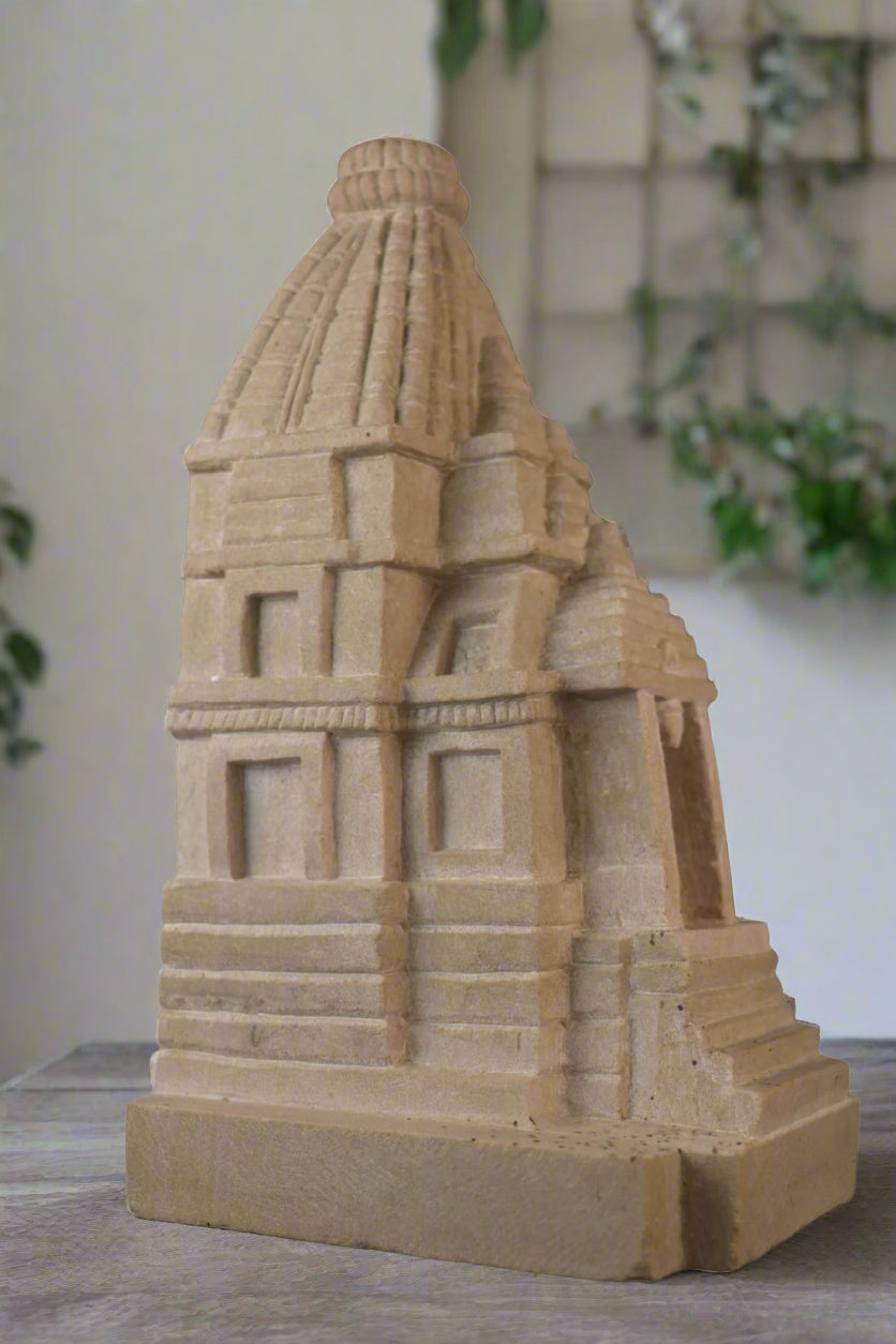 Miniature Temple Replica in Sandstone