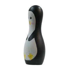 Handpainted penguin bowling pins