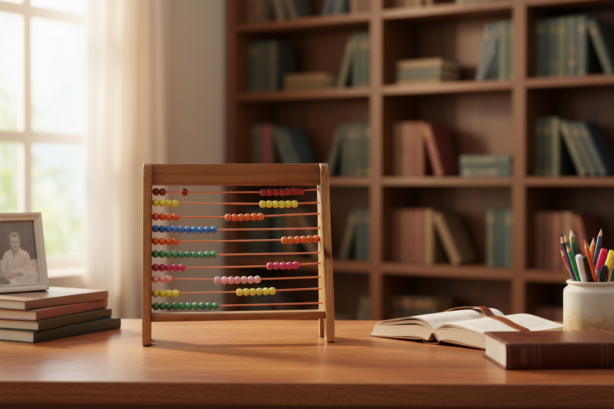 Traditional Channapatna wooden abacus educational toy