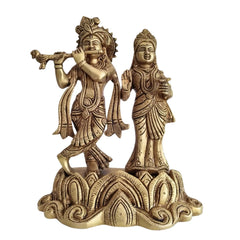 Brass Radha Krishna Murti – Timeless Symbol of Divine Love & Harmony   Brass Ware