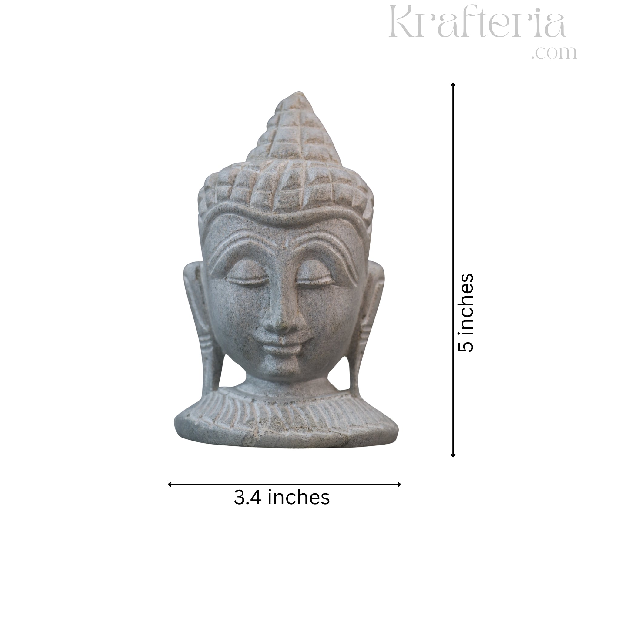 Hand-Carved Buddha Face – Soft Stone Meditation Decor