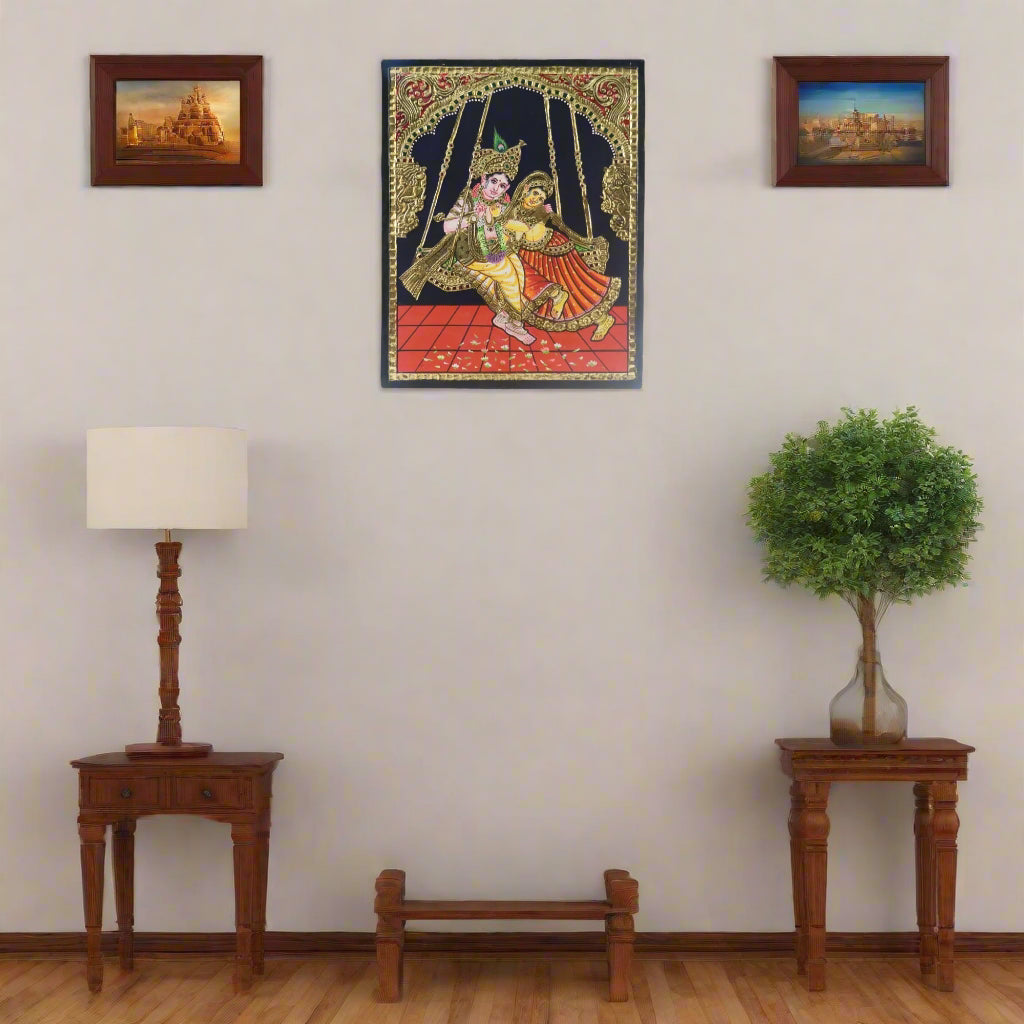 Divine Radha Krishna – Classic Thanjavur Art