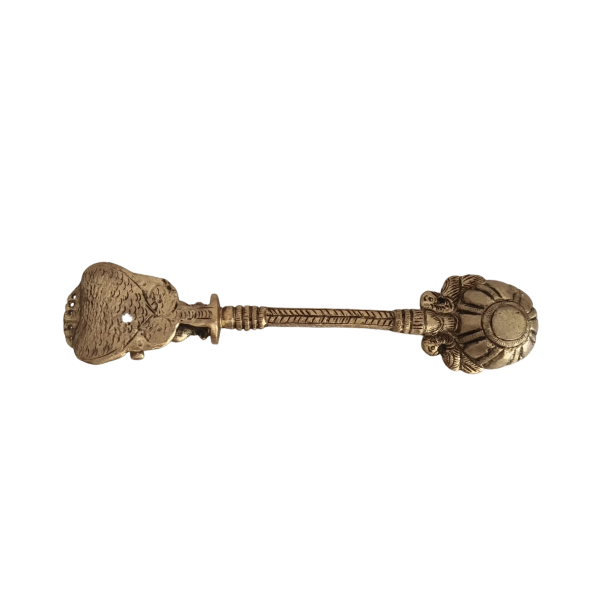 Brass Aarti Spoon Diya Lamp with Long Handle | Traditional Pooja Accessory