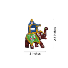 Wooden Ambari Elephant Pair – Handcrafted Royal Procession