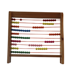 Handcrafted Channapatna wooden abacus with smooth finish