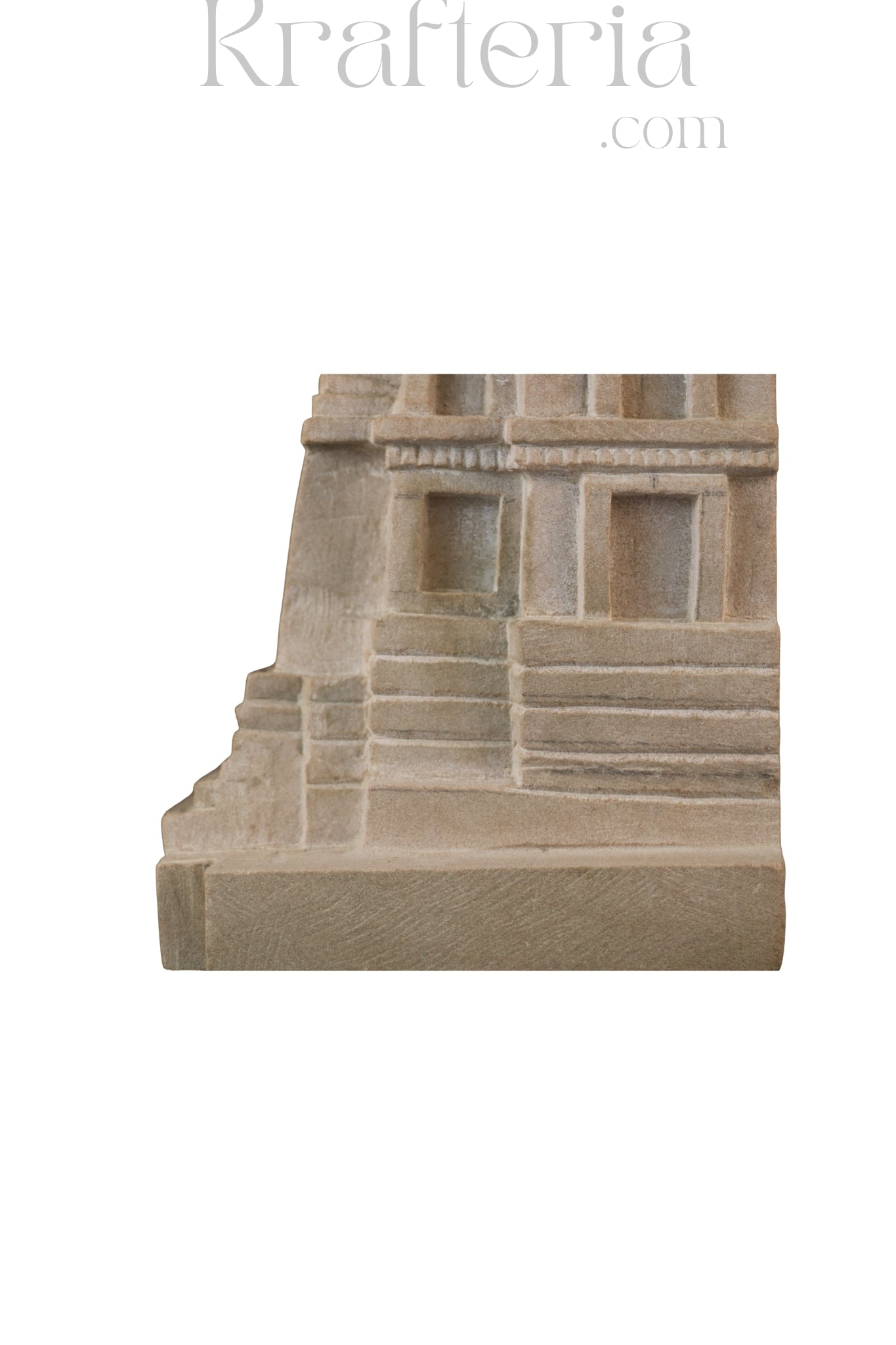 Miniature Temple Replica in Sandstone