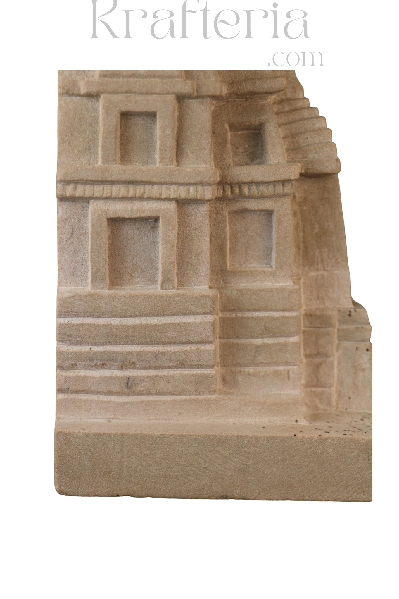 Miniature Temple Replica in Sandstone