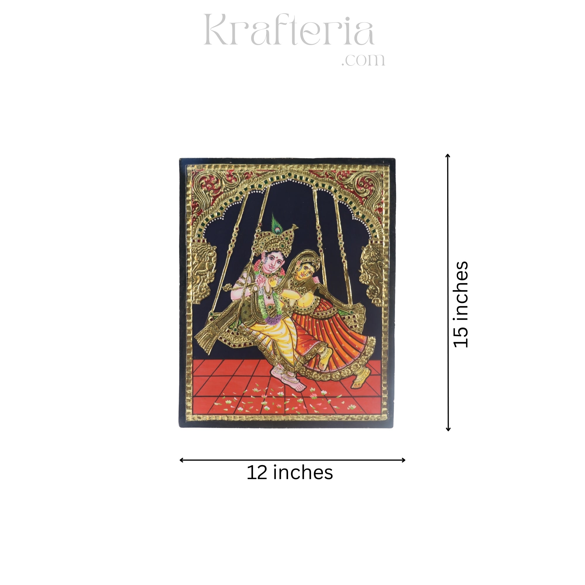 Divine Radha Krishna – Classic Thanjavur Art