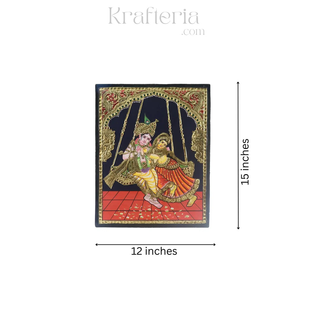 Divine Radha Krishna – Classic Thanjavur Art   Paintings
