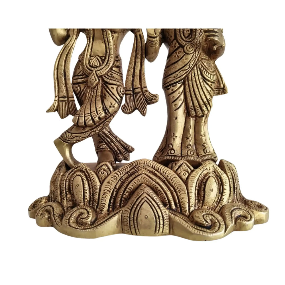 Brass Radha Krishna Murti – Timeless Symbol of Divine Love & Harmony   Brass Ware