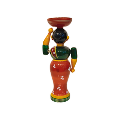 Authentic Etikoppaka Lathe-Turned Figurine - Village Woman Series
