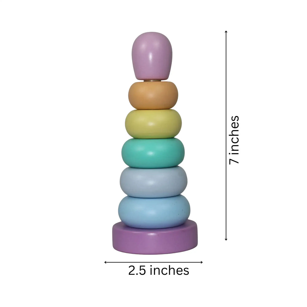 Wooden stacking rings for fine motor skills