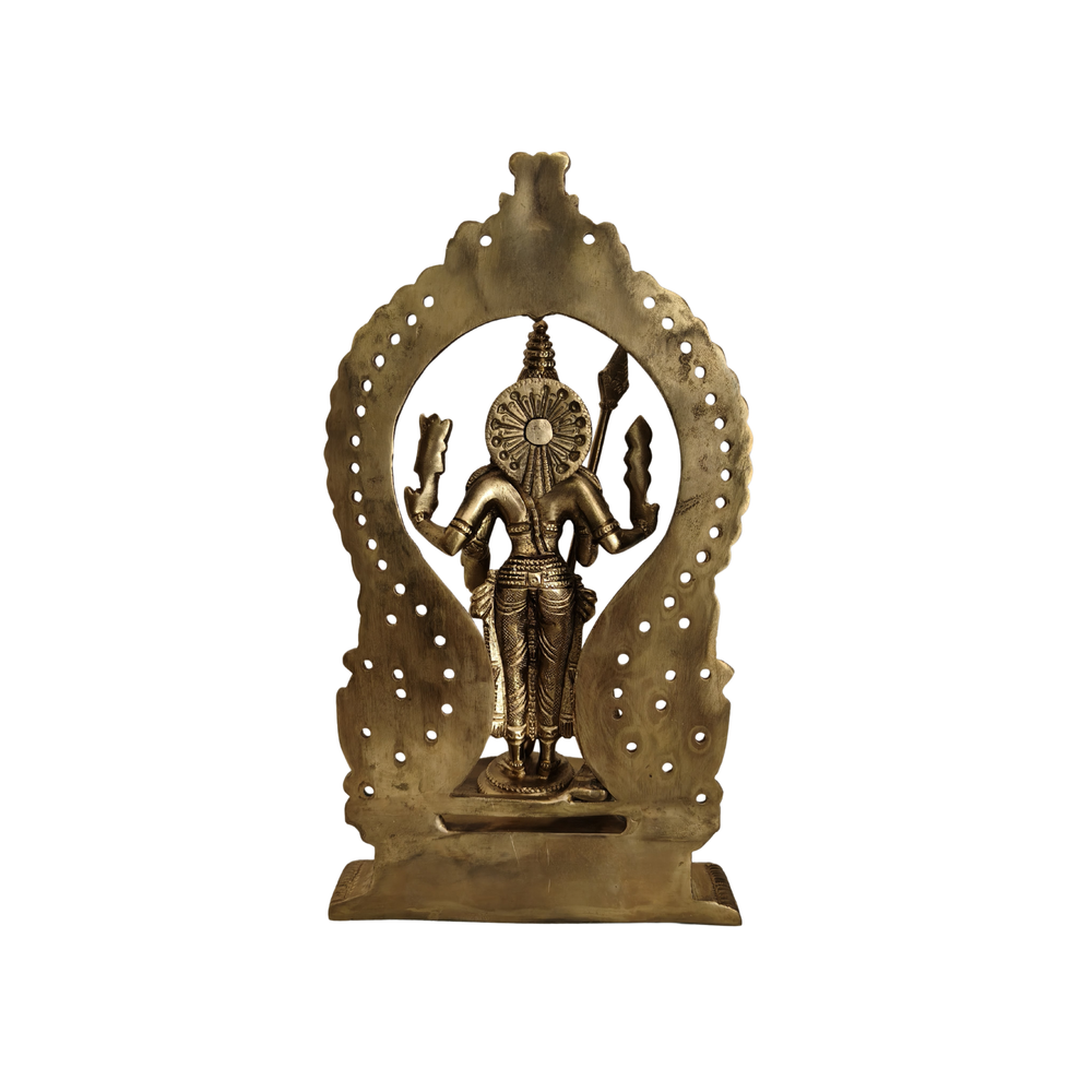 Buy Handcrafted Murugan Brass Statue with Arch For Home Decor   Lord Murugan Statues