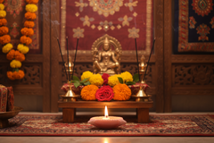 Marble Diya – Luxury Hand-Carved Oil Lamp for Temple & Festive Décor   Marble