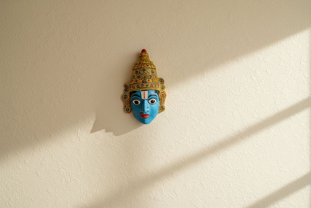 Handcrafted Balaji Mask Wall Art – Cheriyala Telangana Decor   wall decor