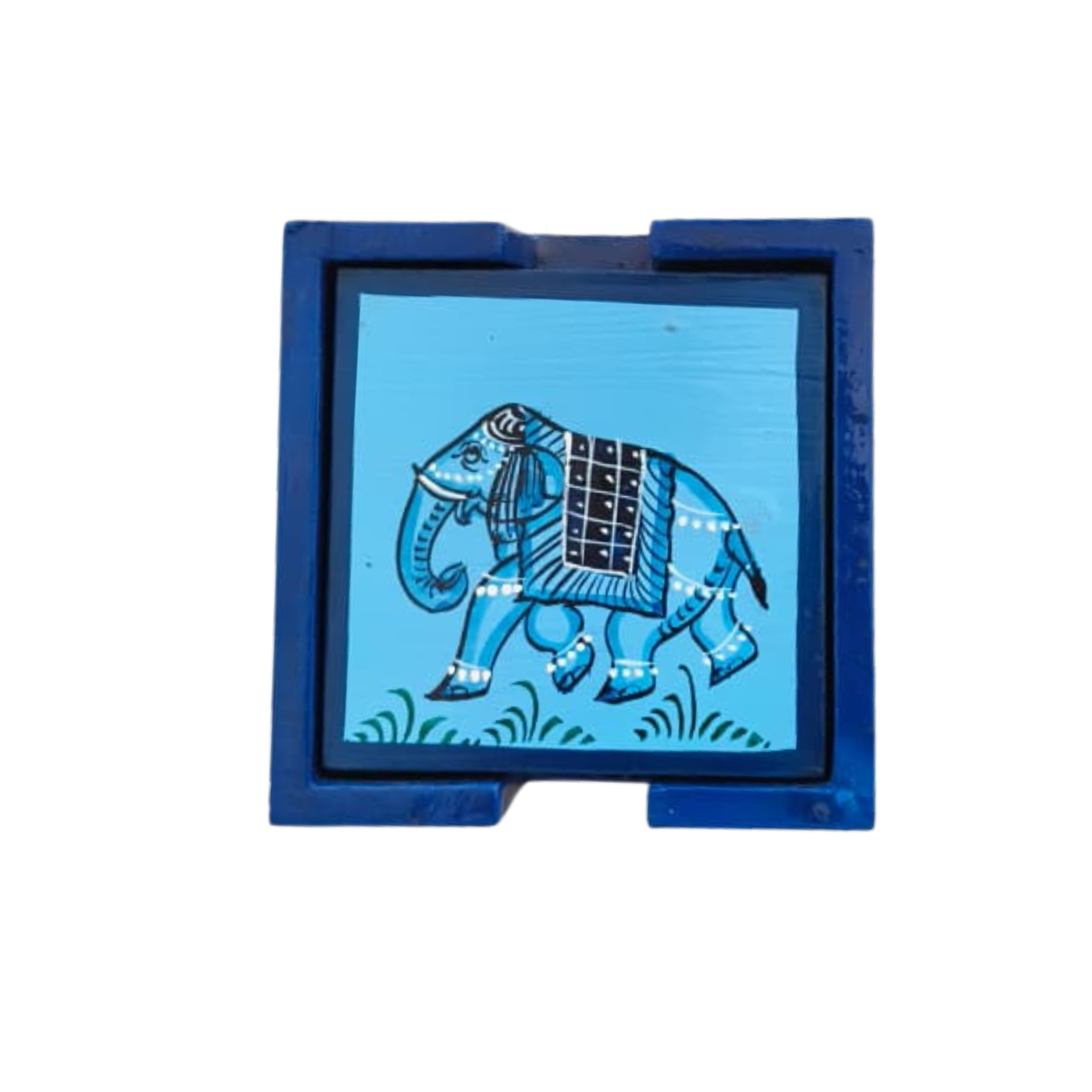 Hand-Painted Wooden Tea Coasters | Set of Decorative Drink Mats