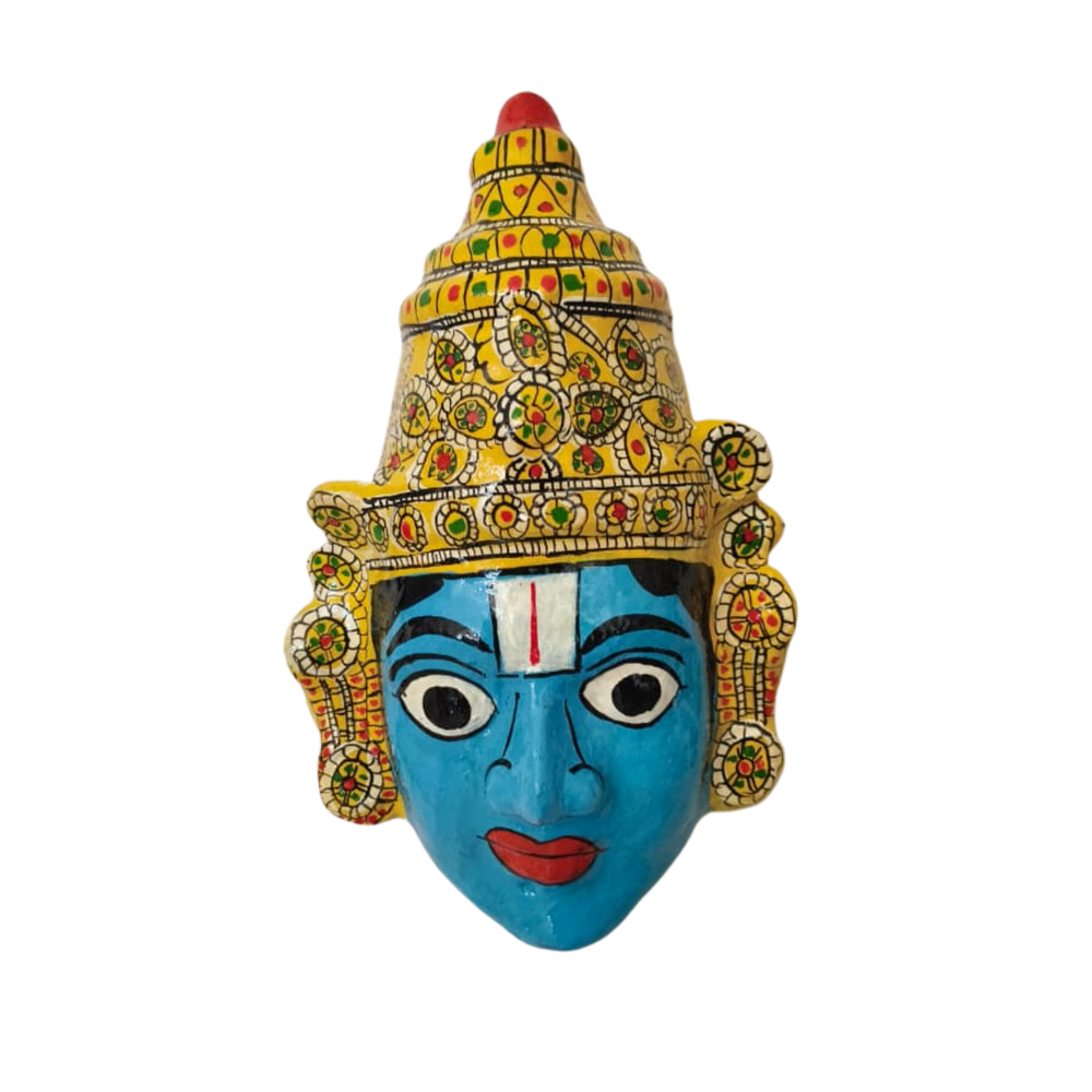 Handcrafted Balaji Mask Wall Art – Cheriyala Telangana Decor   wall decor