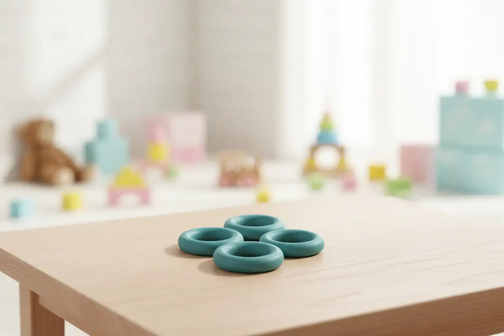 Kids Wooden Playing Rings, Non-Toxic Colors   Wooden Lacquerware&toys