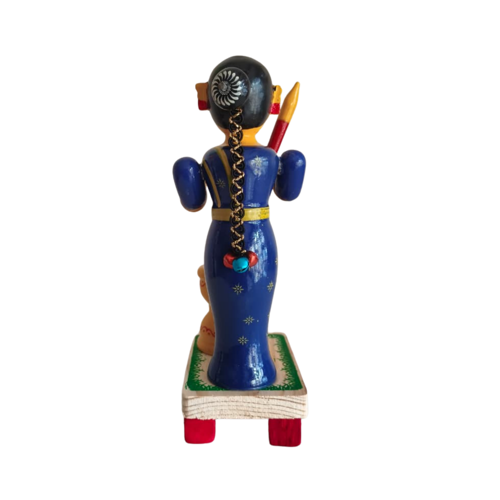 Echoes of Tradition -  Etikoppaka Pounding Woman   Etikoppaka Lacquerware